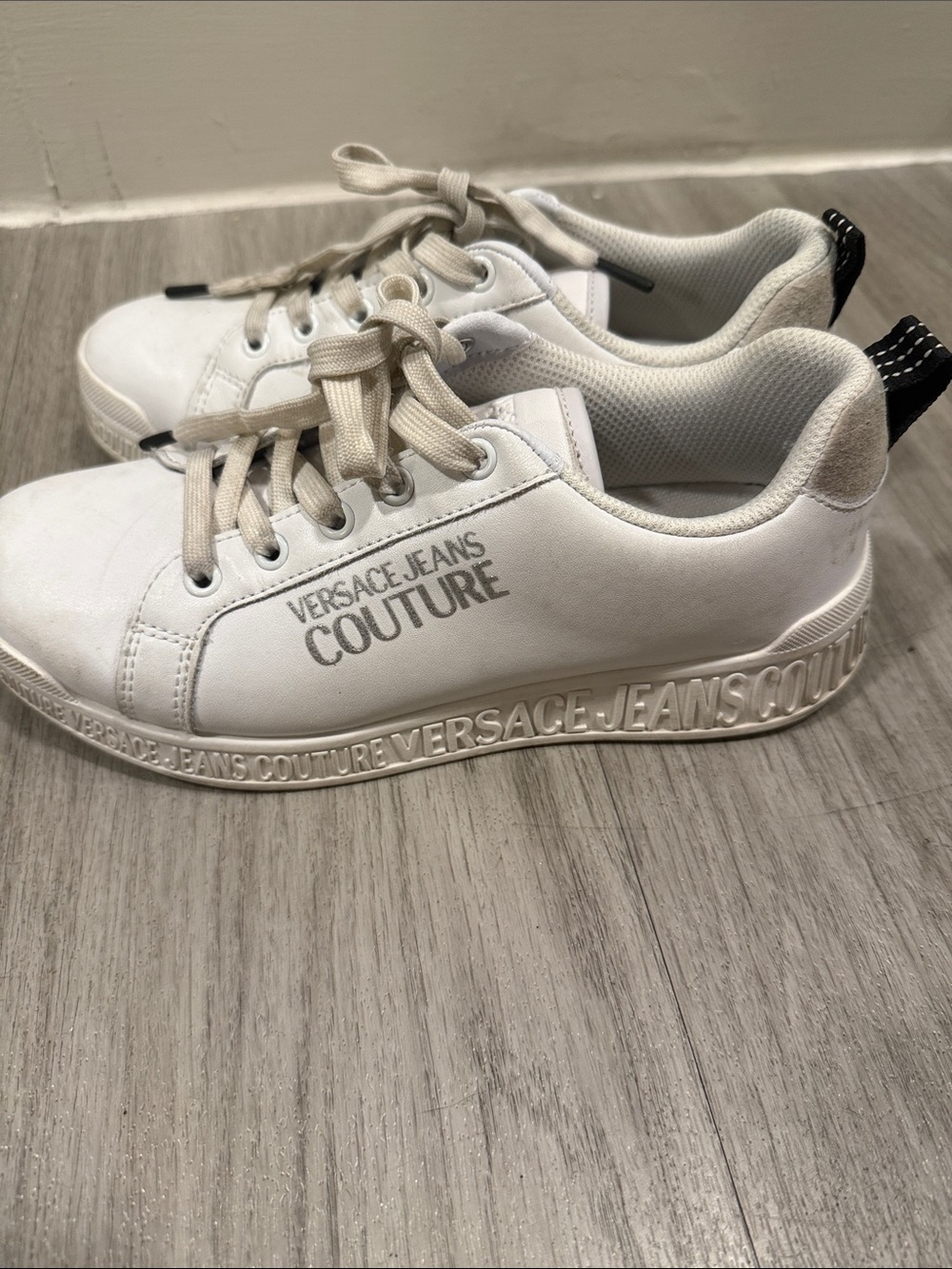 Versace Jeans Couture White Logo Sneakers
